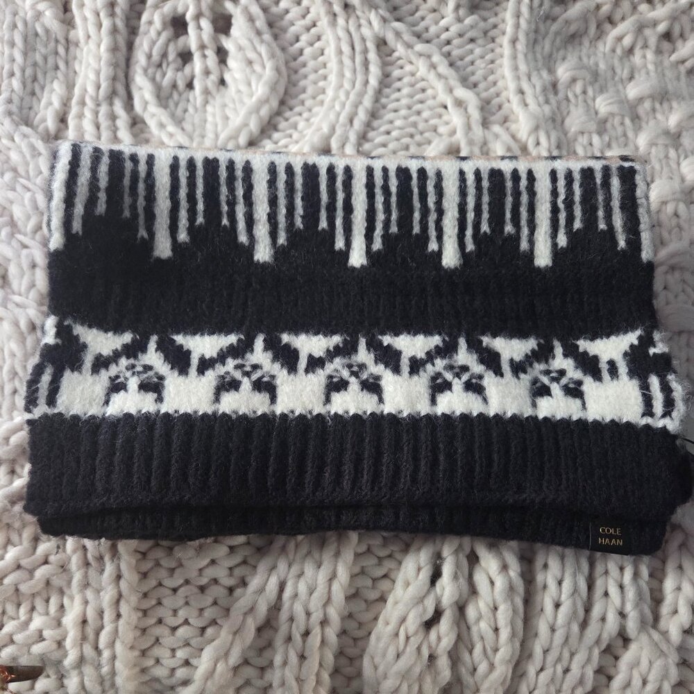 Cole Haan scarf - black multi -  NWT